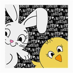 Easter Bunny And Chick  Medium Glasses Cloth (2-side) by Valentinaart