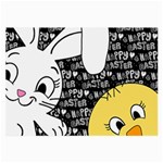 Easter bunny and chick  Large Glasses Cloth (2-Side) Front