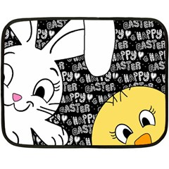 Easter Bunny And Chick  Fleece Blanket (mini) by Valentinaart