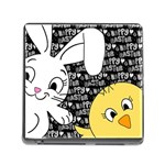 Easter bunny and chick  Memory Card Reader (Square) Front