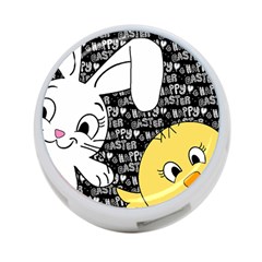 Easter Bunny And Chick  4-port Usb Hub (two Sides)  by Valentinaart