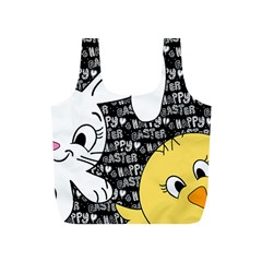 Easter Bunny And Chick  Full Print Recycle Bags (s)  by Valentinaart