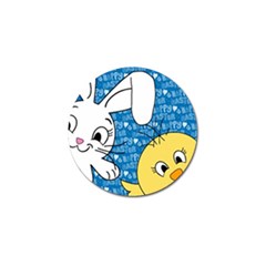 Easter Bunny And Chick  Golf Ball Marker by Valentinaart