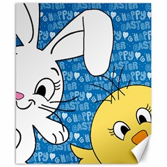 Easter Bunny And Chick  Canvas 8  X 10  by Valentinaart