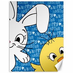 Easter Bunny And Chick  Canvas 12  X 16  