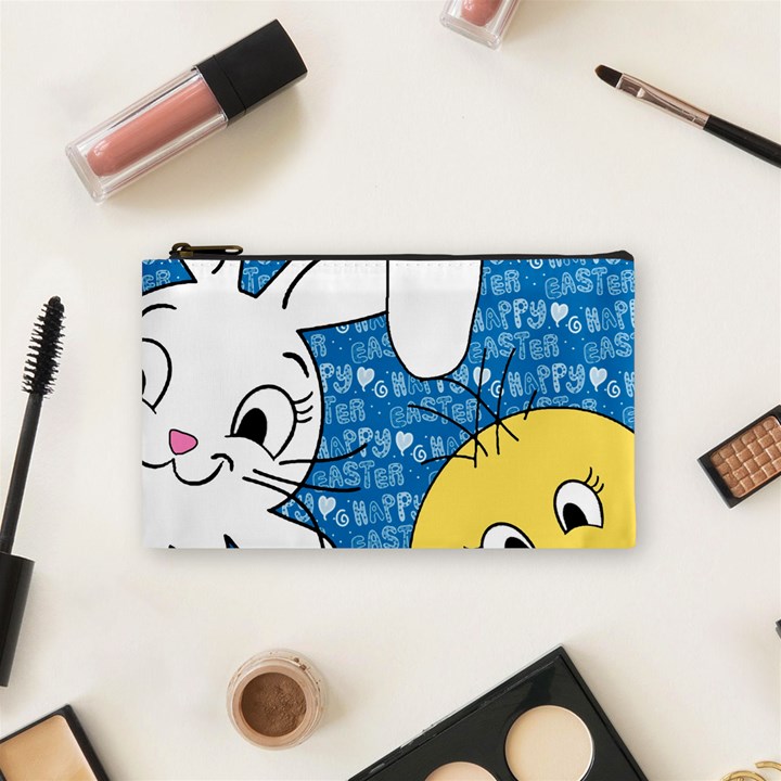 Easter bunny and chick  Cosmetic Bag (Small) 