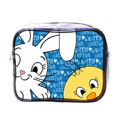 Easter Bunny And Chick  Mini Toiletries Bags by Valentinaart