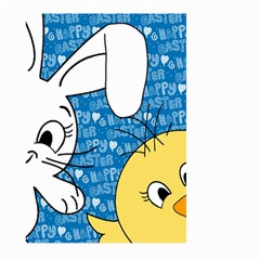 Easter Bunny And Chick  Large Garden Flag (two Sides) by Valentinaart