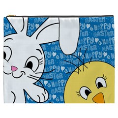 Easter Bunny And Chick  Cosmetic Bag (xxxl)  by Valentinaart