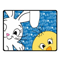 Easter Bunny And Chick  Double Sided Fleece Blanket (small)  by Valentinaart