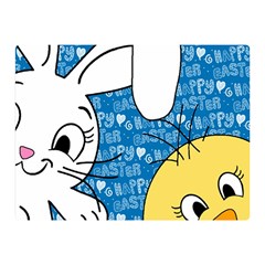 Easter Bunny And Chick  Double Sided Flano Blanket (mini)  by Valentinaart