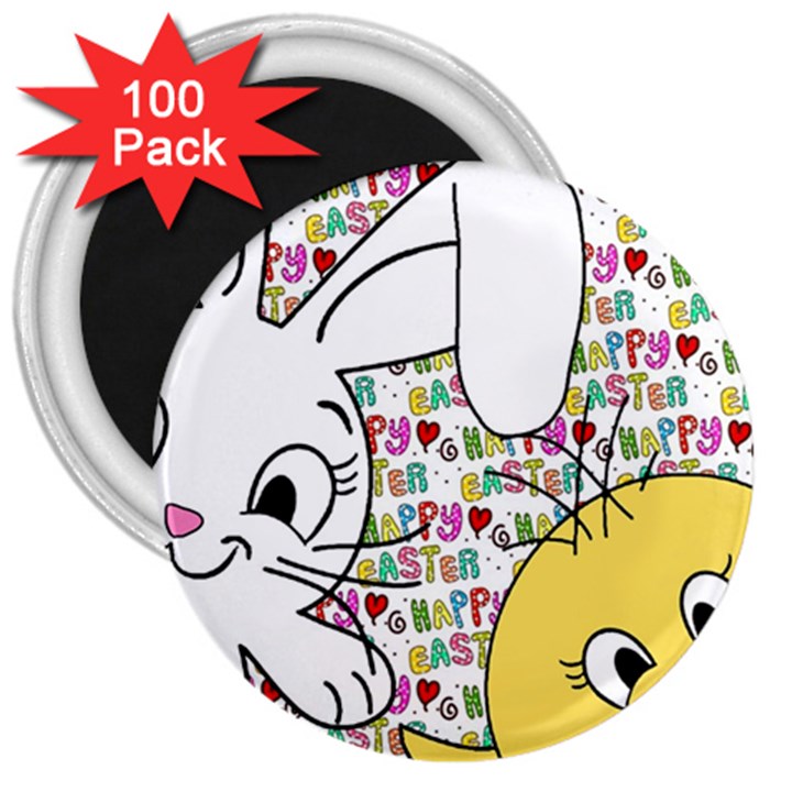 Easter bunny and chick  3  Magnets (100 pack)