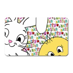 Easter Bunny And Chick  Magnet (rectangular) by Valentinaart