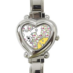 Easter Bunny And Chick  Heart Italian Charm Watch by Valentinaart