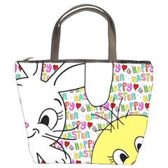 Easter Bunny And Chick  Bucket Bags by Valentinaart