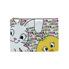 Easter Bunny And Chick  Cosmetic Bag (medium)  by Valentinaart