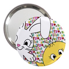 Easter Bunny And Chick  3  Handbag Mirrors by Valentinaart