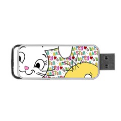 Easter Bunny And Chick  Portable Usb Flash (one Side) by Valentinaart