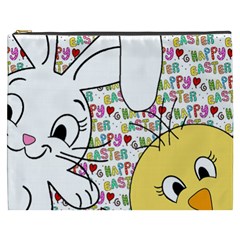 Easter Bunny And Chick  Cosmetic Bag (xxxl)  by Valentinaart