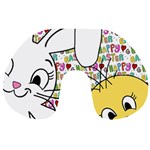 Easter bunny and chick  Travel Neck Pillows Front