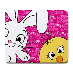 Easter Bunny And Chick  Large Mousepads by Valentinaart