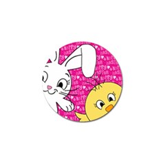 Easter Bunny And Chick  Golf Ball Marker (4 Pack) by Valentinaart