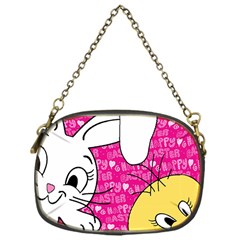 Easter Bunny And Chick  Chain Purses (one Side)  by Valentinaart