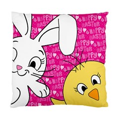 Easter Bunny And Chick  Standard Cushion Case (two Sides) by Valentinaart