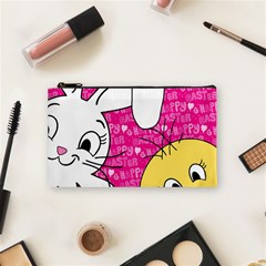 Easter Bunny And Chick  Cosmetic Bag (small)  by Valentinaart