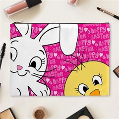 Easter Bunny And Chick  Cosmetic Bag (xl) by Valentinaart