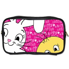 Easter Bunny And Chick  Toiletries Bags by Valentinaart