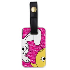 Easter Bunny And Chick  Luggage Tags (one Side)  by Valentinaart