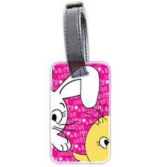 Easter Bunny And Chick  Luggage Tags (two Sides) by Valentinaart