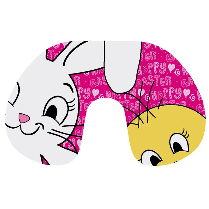 Easter bunny and chick  Travel Neck Pillows