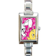 Easter Bunny And Chick  Rectangle Italian Charm Watch by Valentinaart