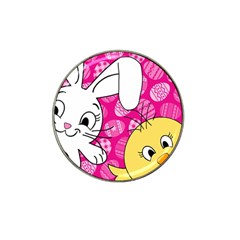 Easter Bunny And Chick  Hat Clip Ball Marker (4 Pack) by Valentinaart