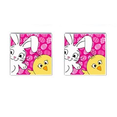 Easter Bunny And Chick  Cufflinks (square) by Valentinaart