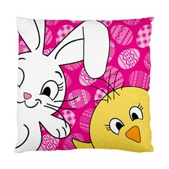 Easter Bunny And Chick  Standard Cushion Case (one Side) by Valentinaart