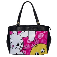 Easter Bunny And Chick  Office Handbags by Valentinaart