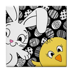 Easter Bunny And Chick  Tile Coasters by Valentinaart