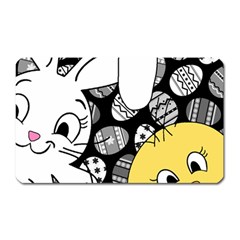 Easter Bunny And Chick  Magnet (rectangular) by Valentinaart