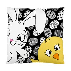 Easter Bunny And Chick  Standard Cushion Case (two Sides) by Valentinaart