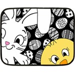 Easter bunny and chick  Fleece Blanket (Mini) 35 x27  Blanket