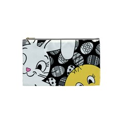 Easter Bunny And Chick  Cosmetic Bag (small)  by Valentinaart