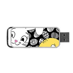 Easter Bunny And Chick  Portable Usb Flash (two Sides) by Valentinaart