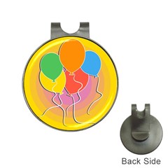 Birthday Party Balloons Colourful Cartoon Illustration Of A Bunch Of Party Balloon Hat Clips With Golf Markers by Nexatart