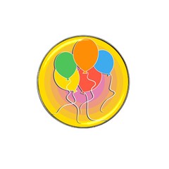 Birthday Party Balloons Colourful Cartoon Illustration Of A Bunch Of Party Balloon Hat Clip Ball Marker by Nexatart