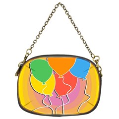 Birthday Party Balloons Colourful Cartoon Illustration Of A Bunch Of Party Balloon Chain Purses (one Side)  by Nexatart