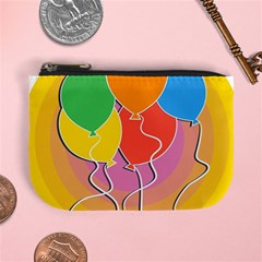 Birthday Party Balloons Colourful Cartoon Illustration Of A Bunch Of Party Balloon Mini Coin Purses by Nexatart