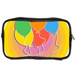 Birthday Party Balloons Colourful Cartoon Illustration Of A Bunch Of Party Balloon Toiletries Bags 2-Side Front